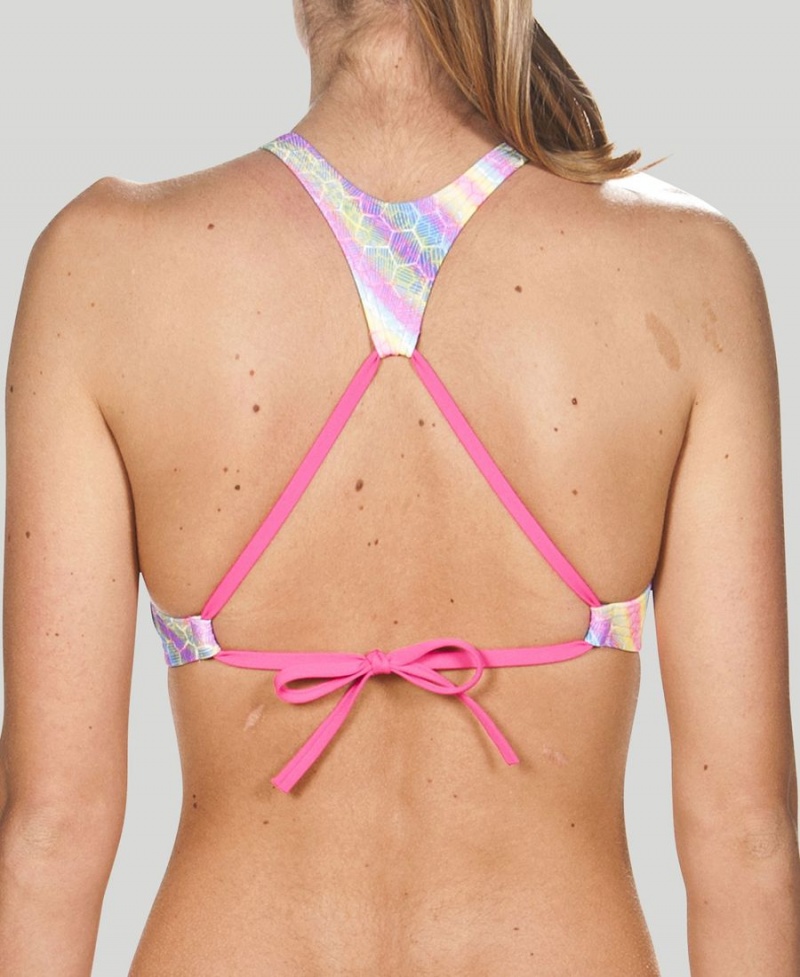 Arena Crop Think Bikinioberteil Lila Mehrfarbig | FPP53G-289