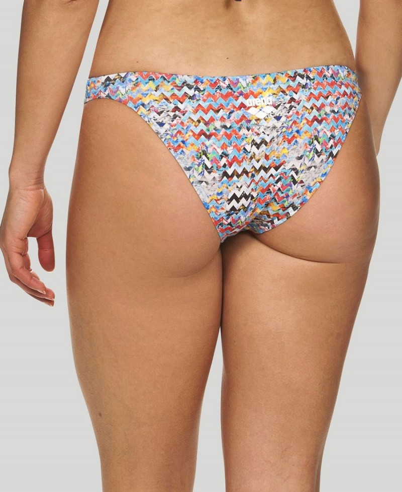 Arena Ethno Zigzag Bikinihose Grau Mehrfarbig | QVH98R-104