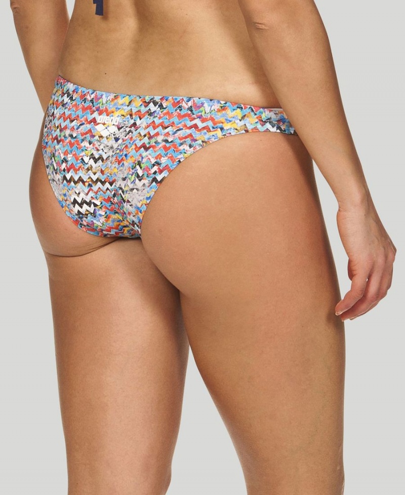 Arena Ethno Zigzag Bikinihose Grau Mehrfarbig | QVH98R-104