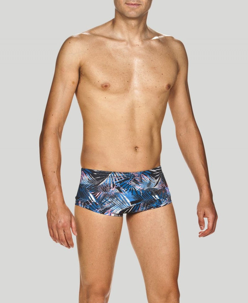 Arena Floral Allover Square Schwimmhose Navy Mehrfarbig | GOZ36B-486