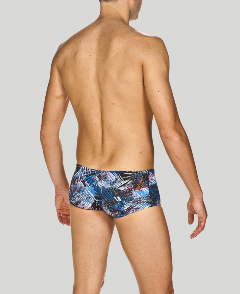 Arena Floral Allover Square Schwimmhose Navy Mehrfarbig | GOZ36B-486