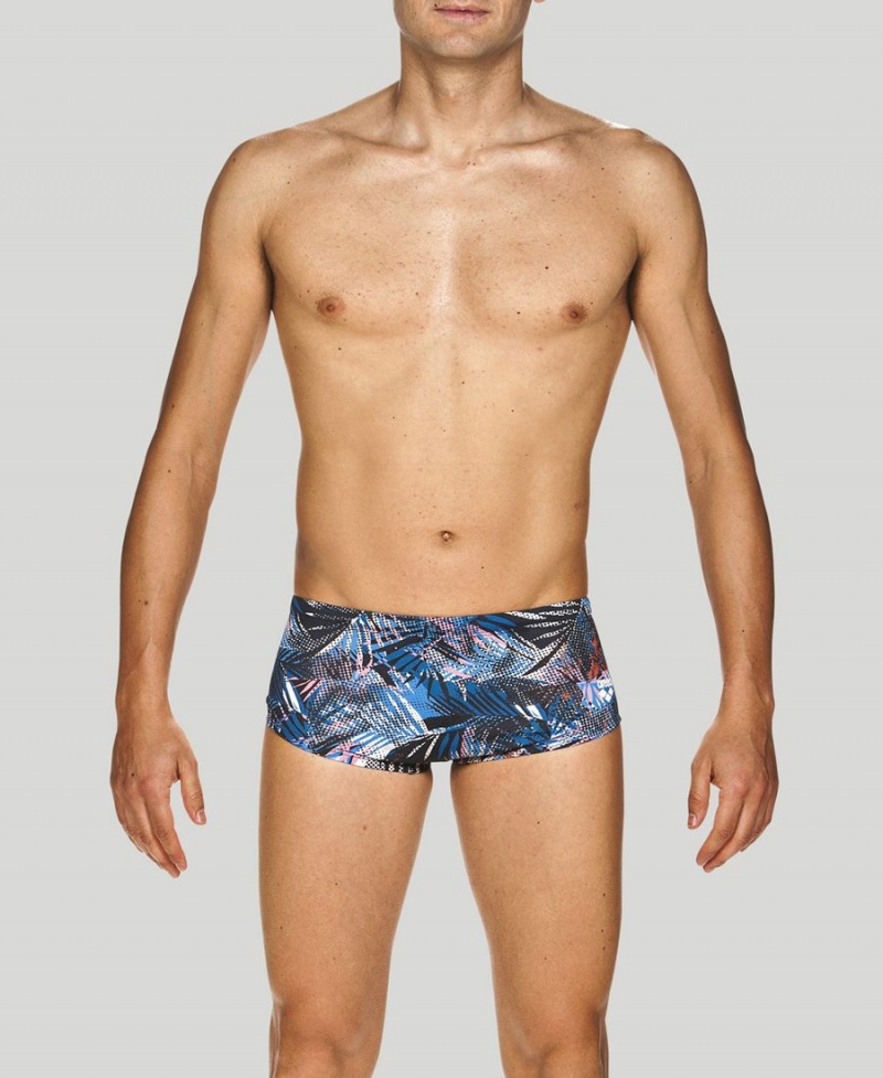 Arena Floral Allover Square Schwimmhose Navy Mehrfarbig | GOZ36B-486