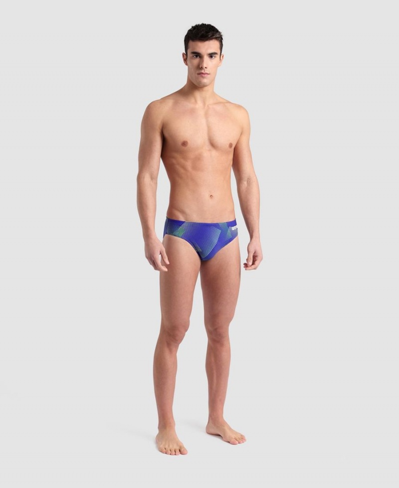 Arena Halftone Schwimmhose Blau Grün | BCC67A-832