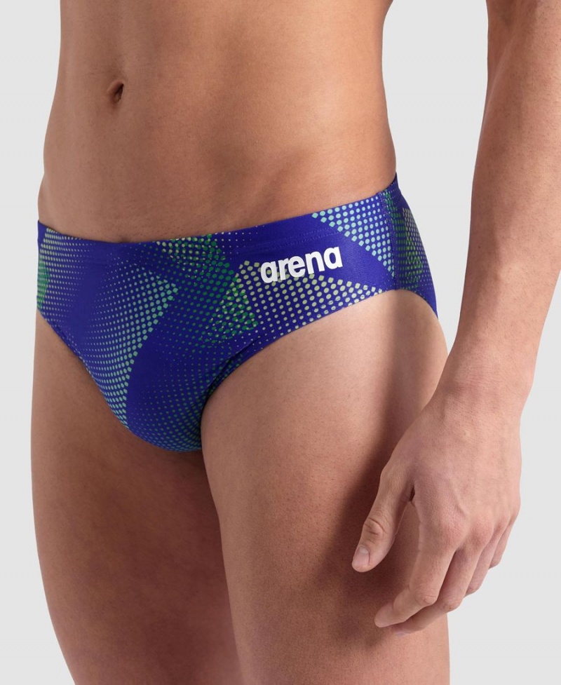 Arena Halftone Schwimmhose Blau Grün | BCC67A-832