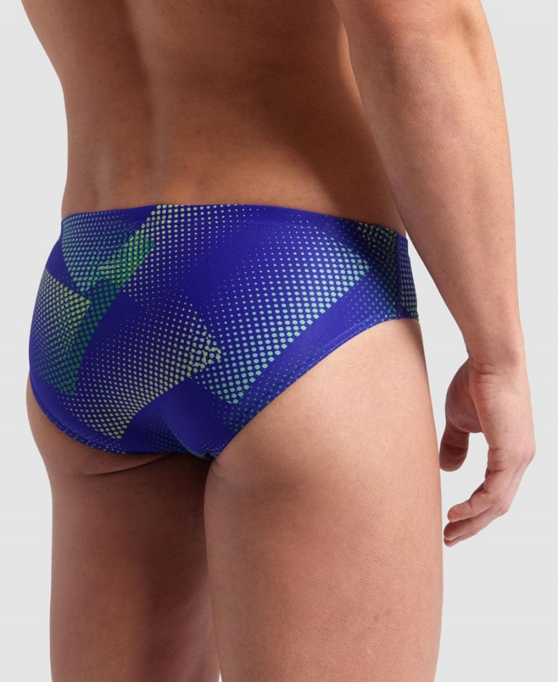 Arena Halftone Schwimmhose Blau Grün | BCC67A-832