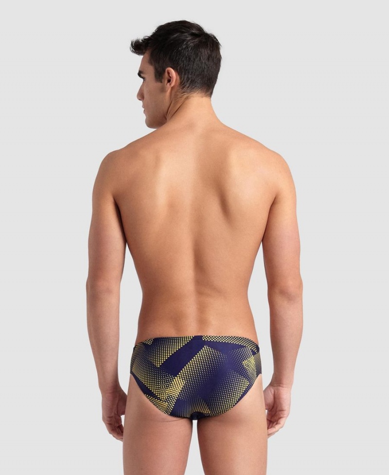 Arena Halftone Schwimmhose Navy Gelb | WCE39L-559