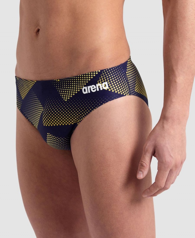 Arena Halftone Schwimmhose Navy Gelb | WCE39L-559