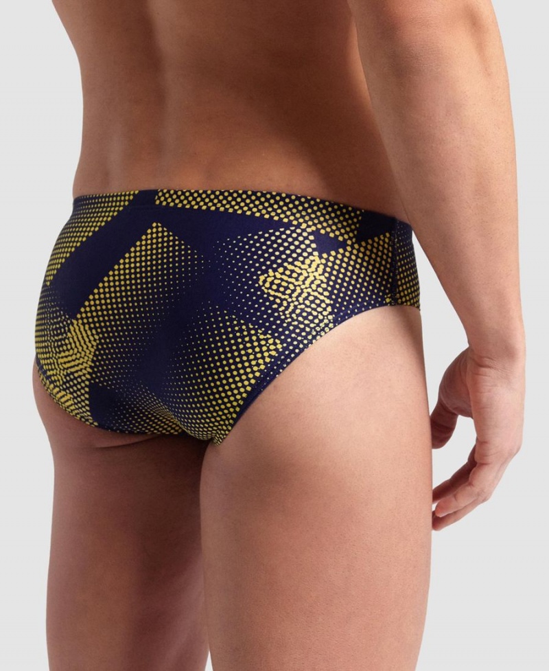 Arena Halftone Schwimmhose Navy Gelb | WCE39L-559