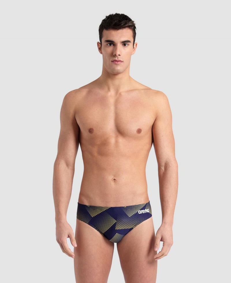 Arena Halftone Schwimmhose Navy Gelb | WCE39L-559