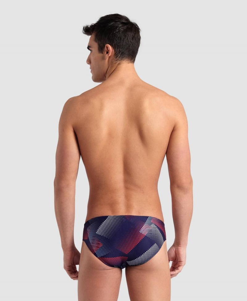 Arena Halftone Schwimmhose Rot Weiß Blau | YFE58T-786