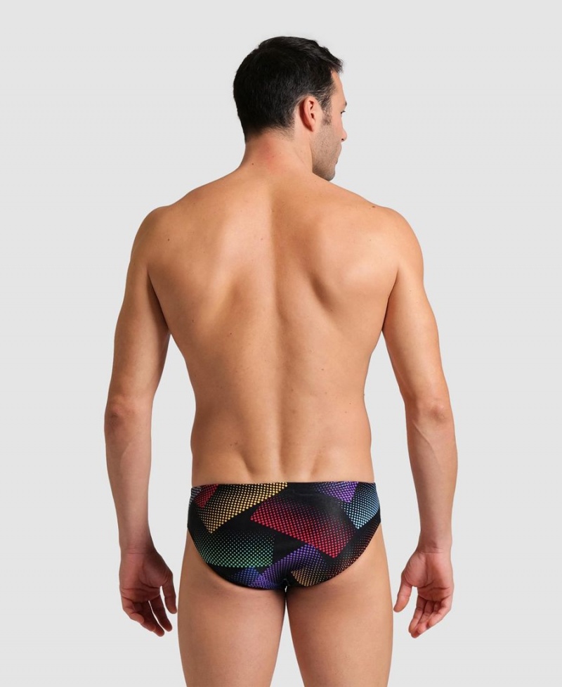 Arena Halftone Schwimmhose Schwarz Mehrfarbig | WIQ70I-377