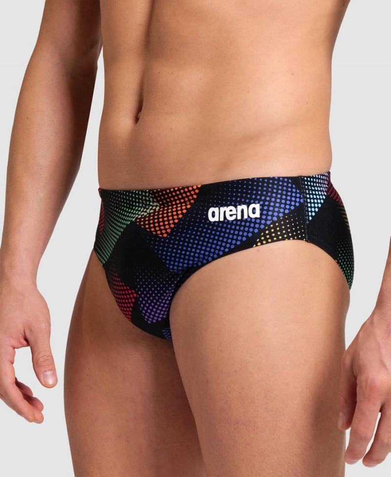 Arena Halftone Schwimmhose Schwarz Mehrfarbig | WIQ70I-377