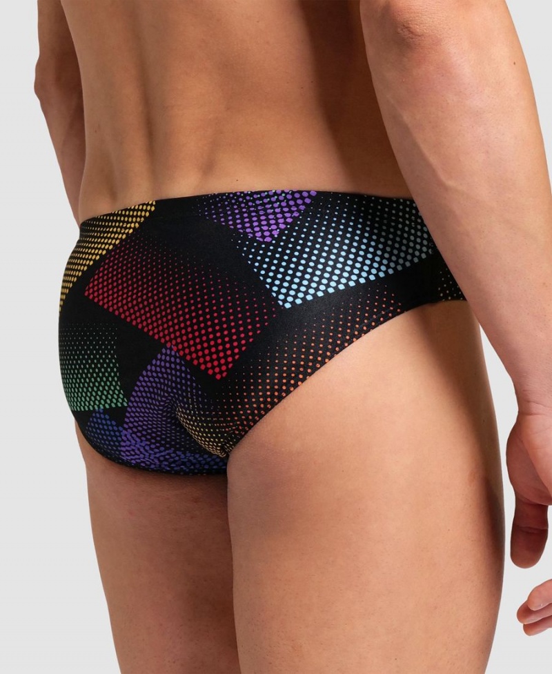 Arena Halftone Schwimmhose Schwarz Mehrfarbig | WIQ70I-377