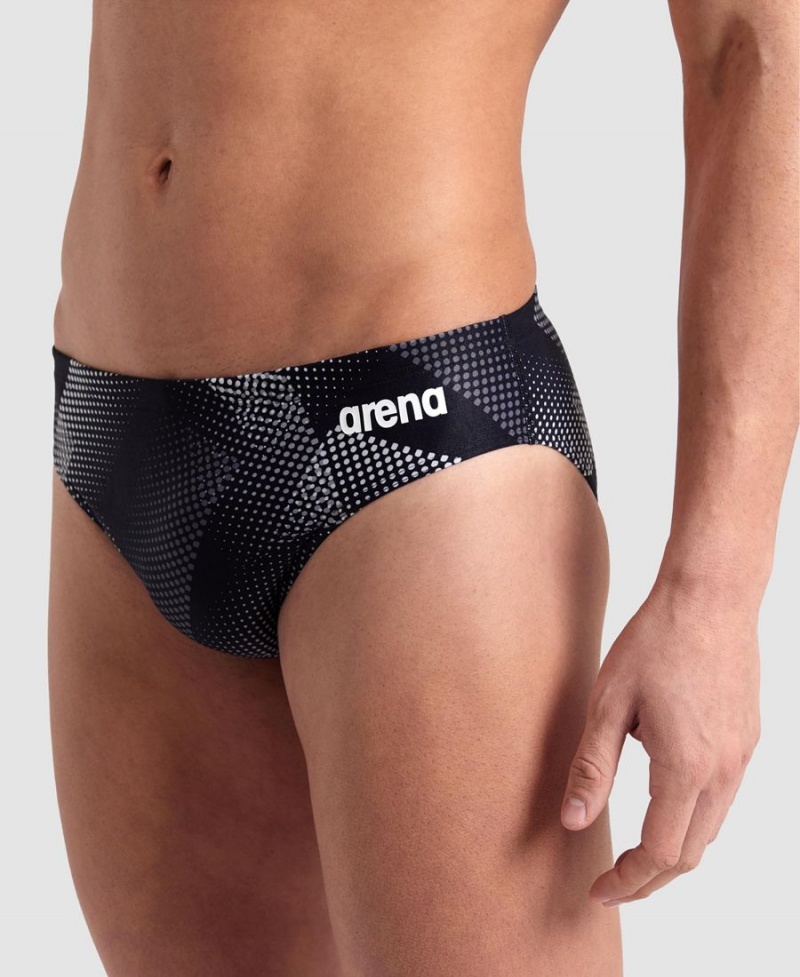 Arena Halftone Schwimmhose Schwarz Weiß | FDC40W-193