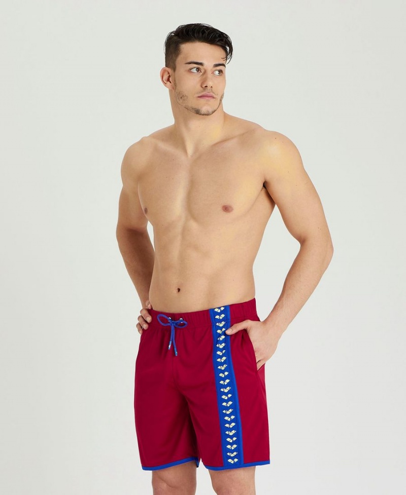 Arena Icons Beach Bermuda Kurze Hose Bordeaux Blau | XNP10W-832