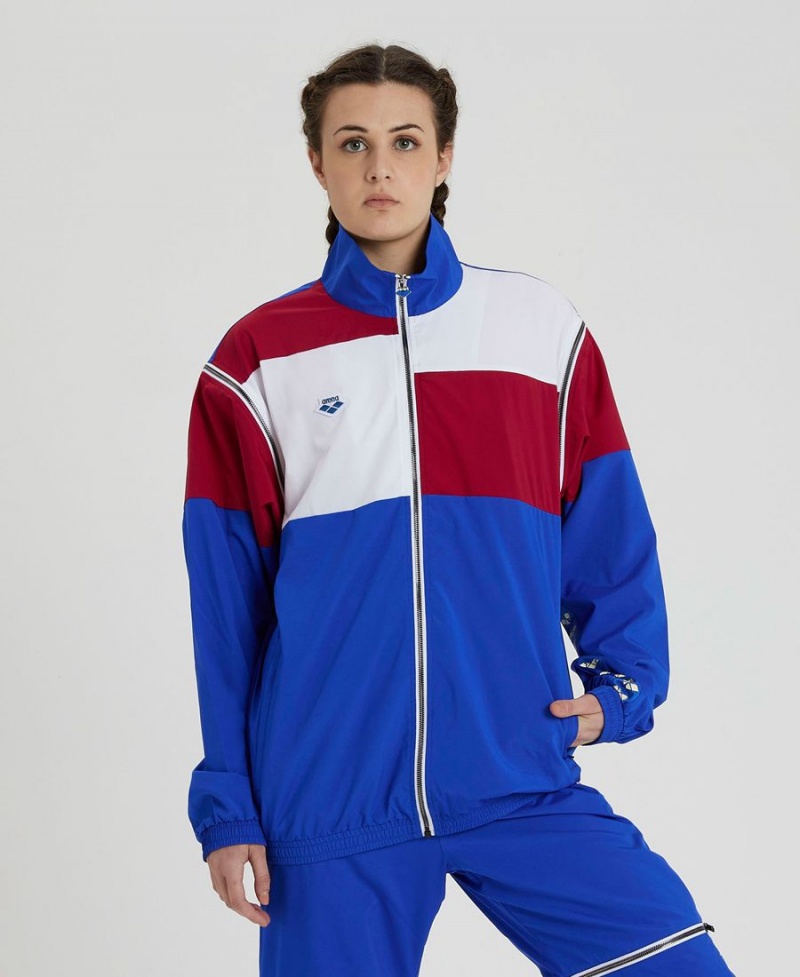 Arena Icons Convertible Jacke Blau Bordeaux Weiß | IFX54G-208