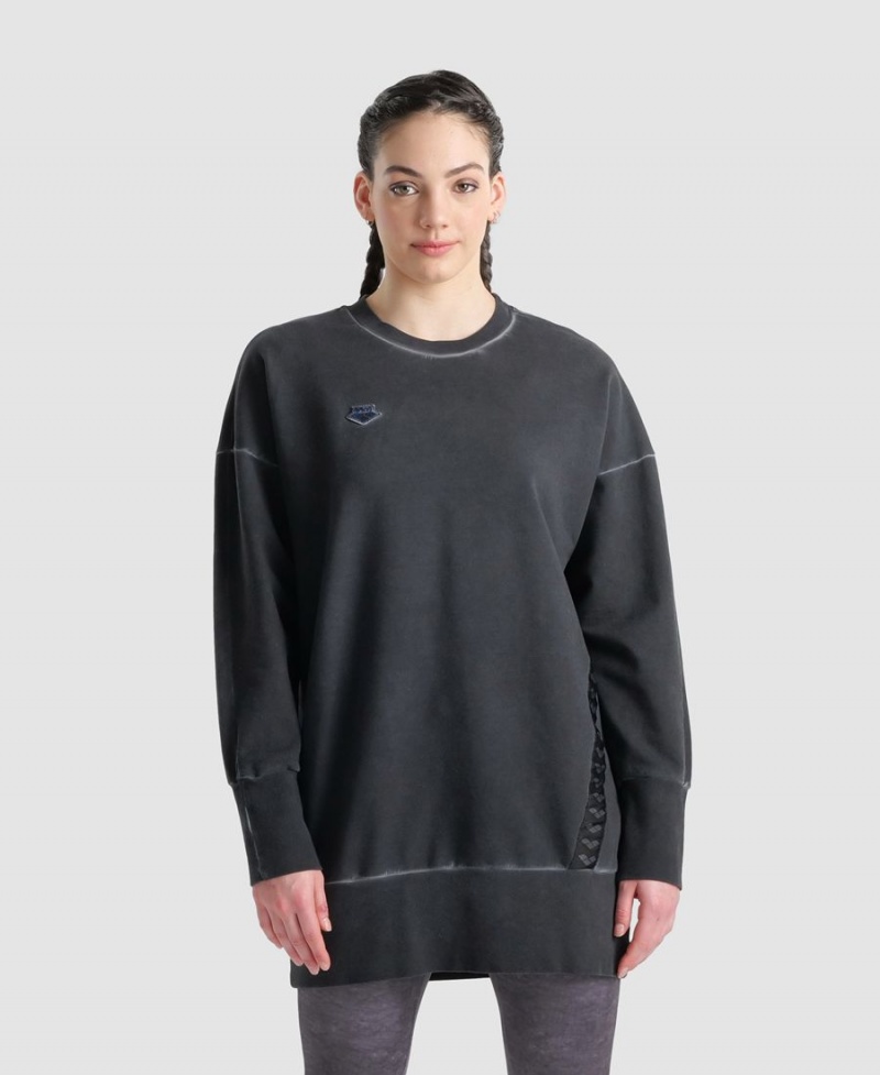 Arena Icons Oversized Crewneck Sweatshirt Grau | BFY50O-263