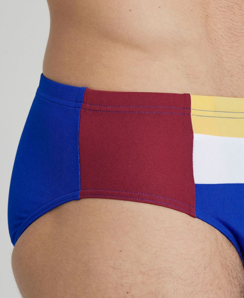 Arena Icons Panels Schwimmhose Blau Bordeaux Weiß | RPE46W-815