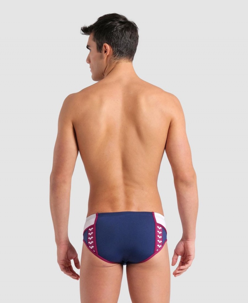 Arena Icons Panels Schwimmhose Navy Blau Weiß | HRU10J-324