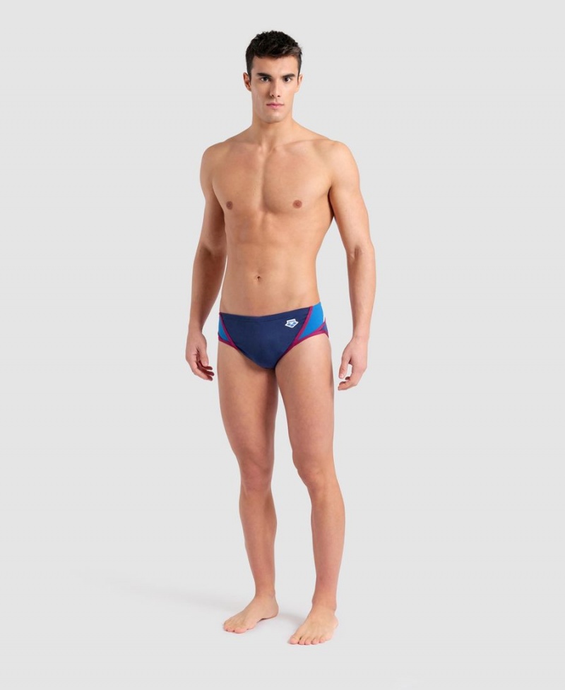 Arena Icons Panels Schwimmhose Navy Blau Weiß | HRU10J-324