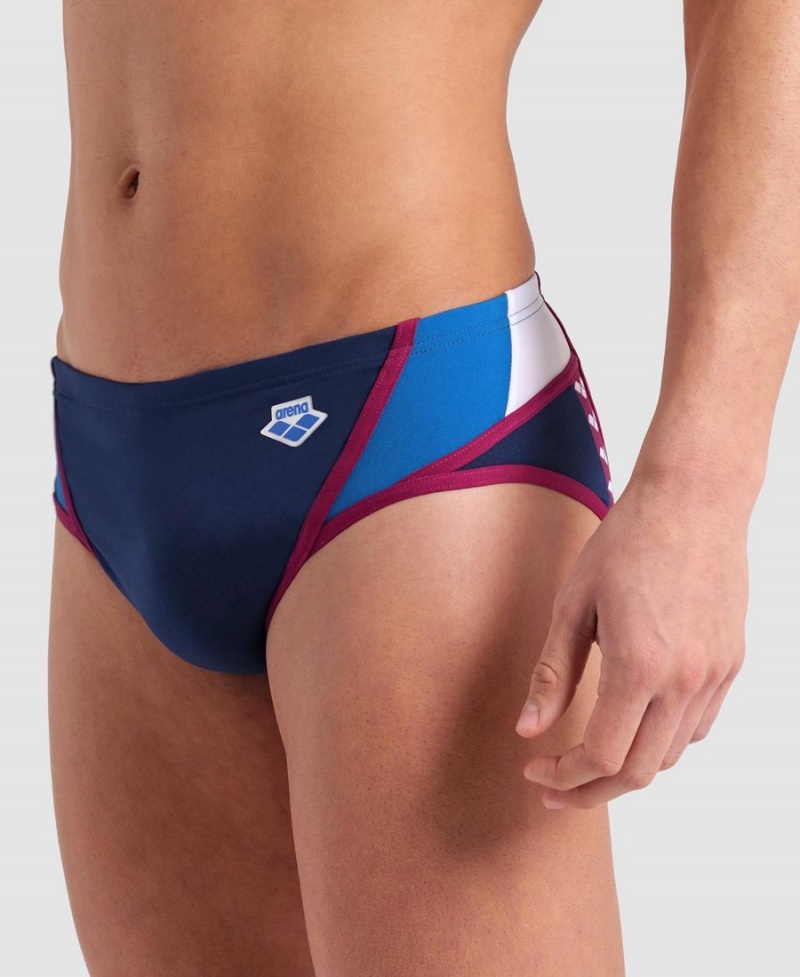 Arena Icons Panels Schwimmhose Navy Blau Weiß | HRU10J-324