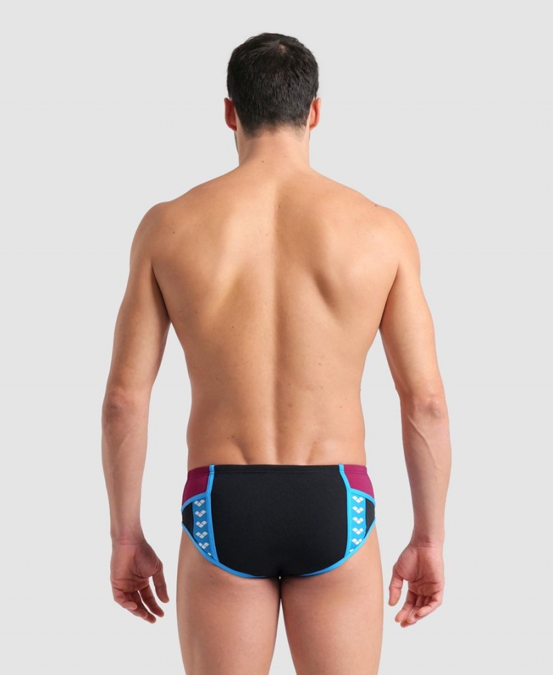 Arena Icons Panels Schwimmhose Schwarz Blau Rot | PZQ18L-918