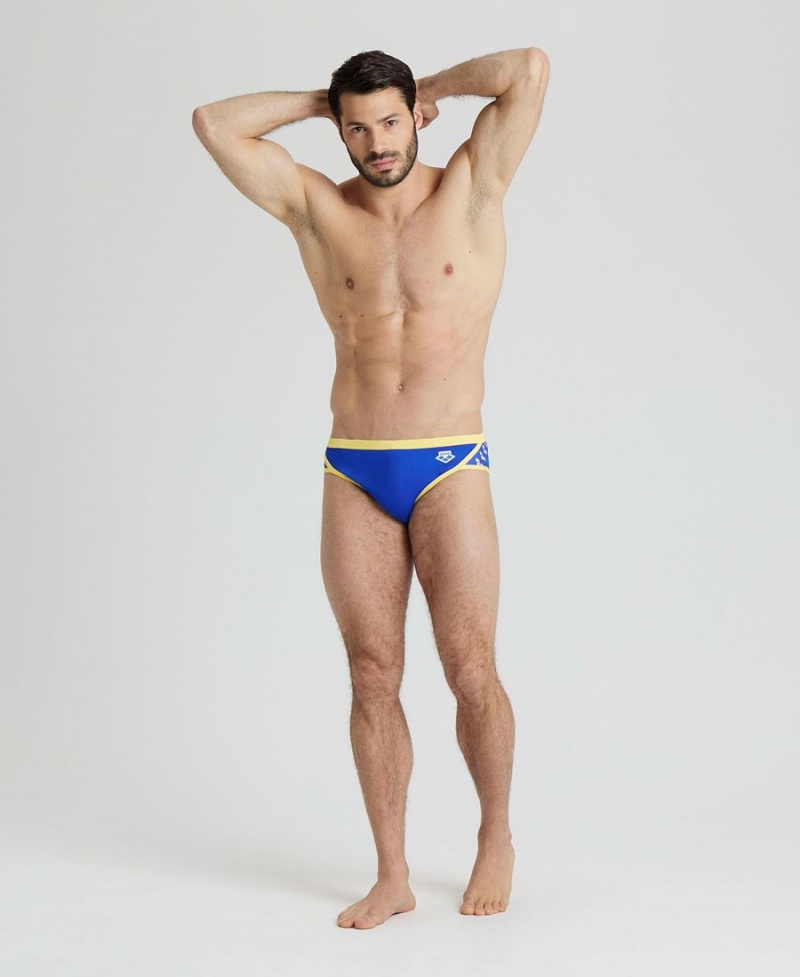 Arena Icons Schwimmhose Blau Gelb | NJI18C-403