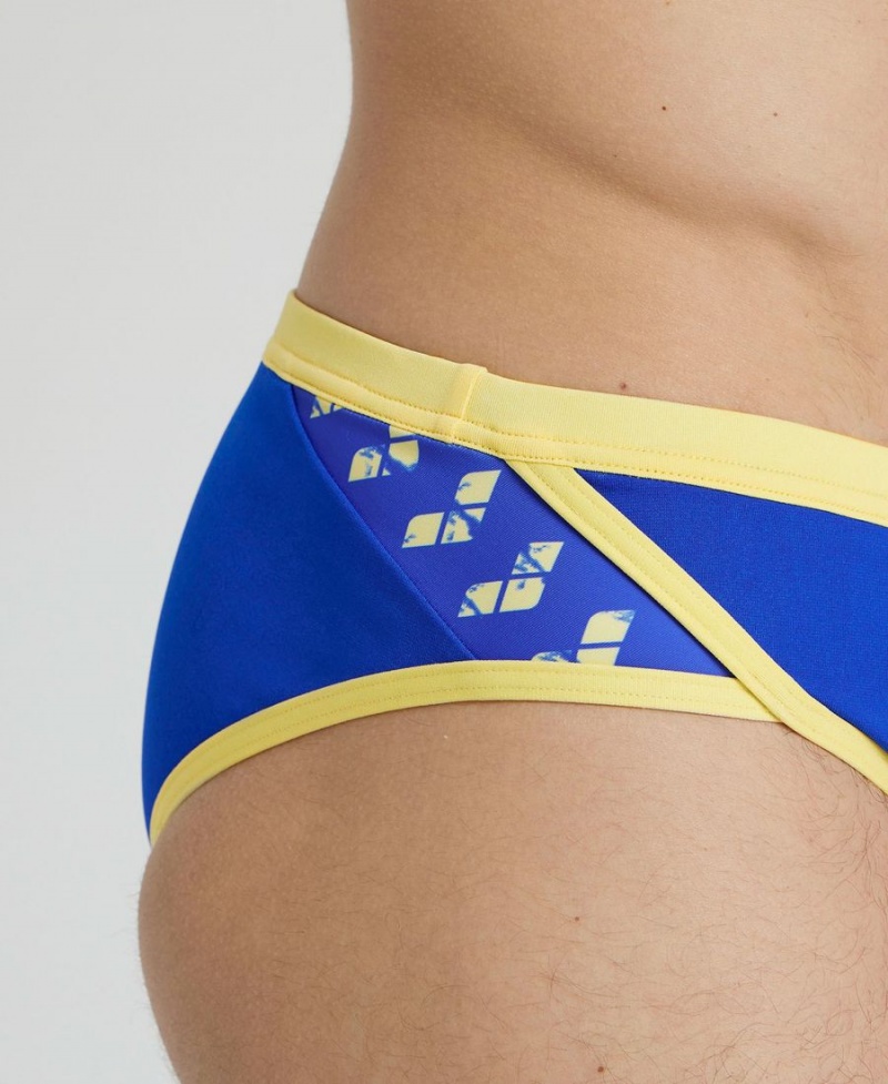 Arena Icons Schwimmhose Blau Gelb | NJI18C-403