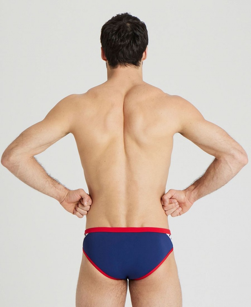 Arena Icons Schwimmhose Navy Rot | GNC12E-103