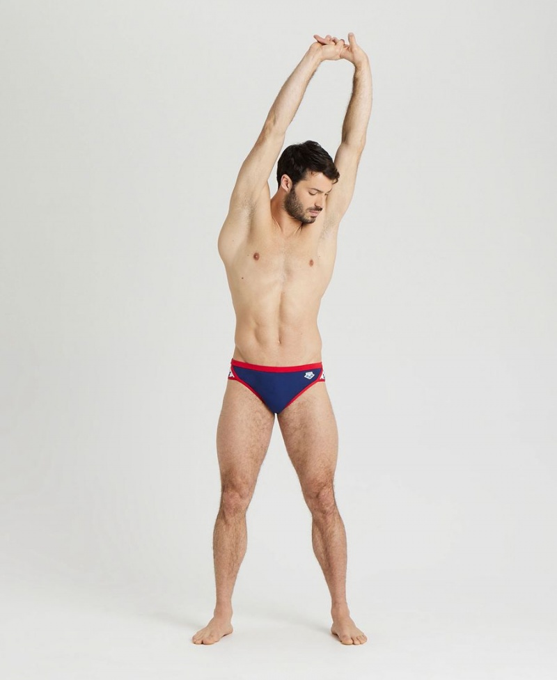 Arena Icons Schwimmhose Navy Rot | GNC12E-103