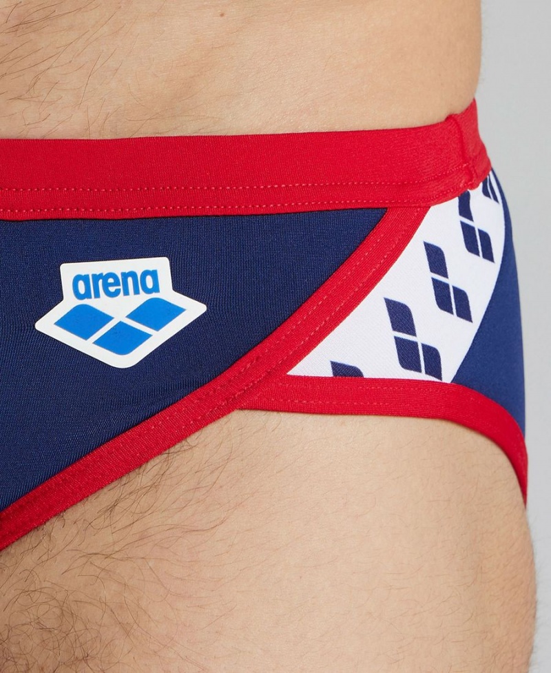 Arena Icons Schwimmhose Navy Rot | GNC12E-103