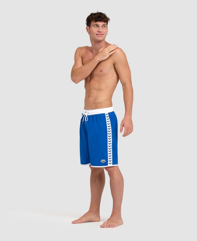 Arena Icons Team Stripe Bermuda Kurze Hose Blau Weiß | BNY83X-271