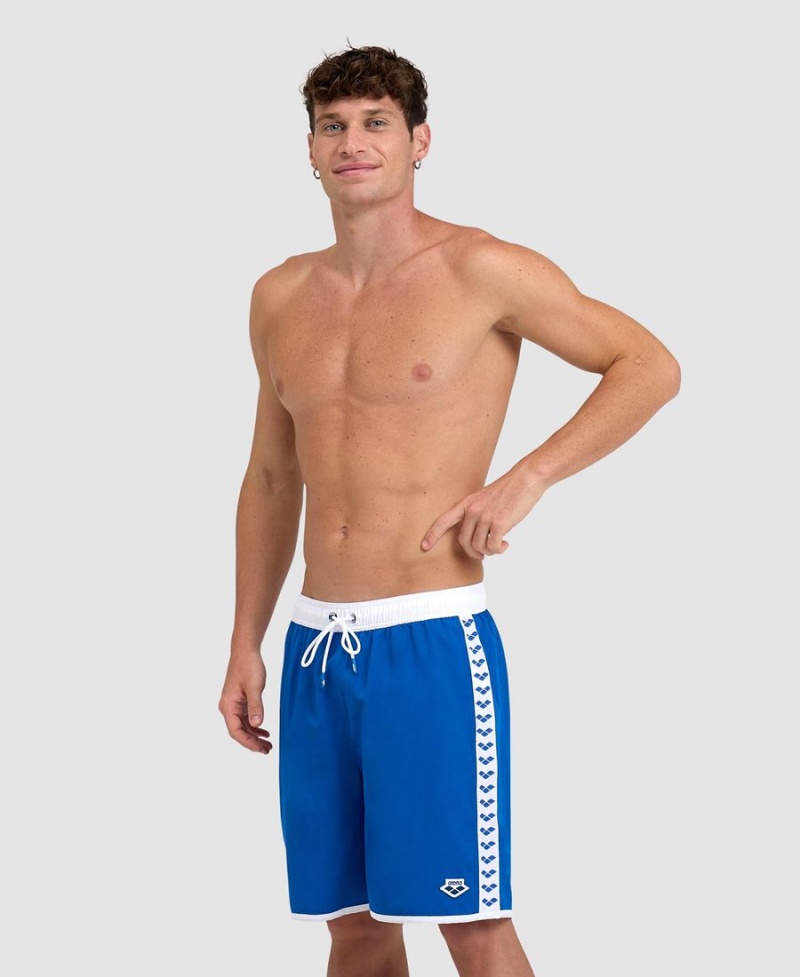 Arena Icons Team Stripe Bermuda Kurze Hose Blau Weiß | BNY83X-271