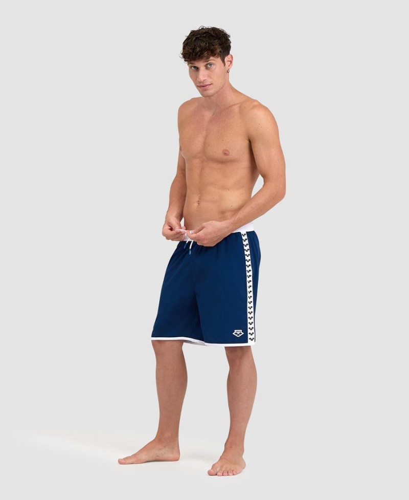 Arena Icons Team Stripe Bermuda Kurze Hose Navy Weiß | EQC24J-080