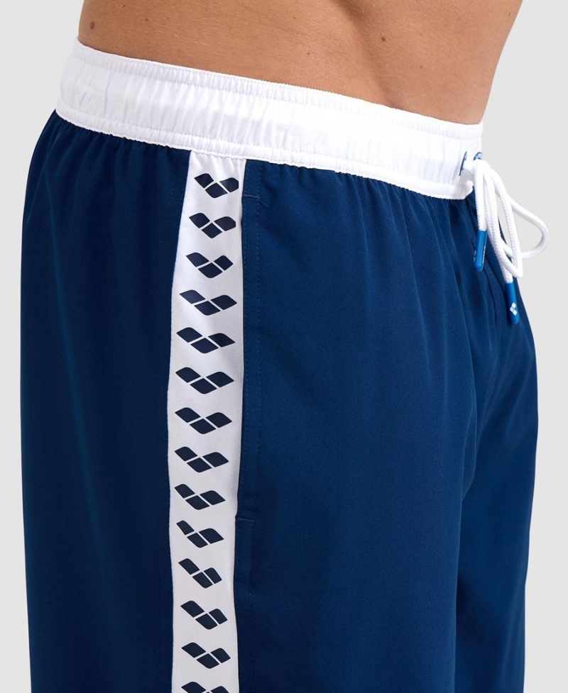 Arena Icons Team Stripe Bermuda Kurze Hose Navy Weiß | EQC24J-080