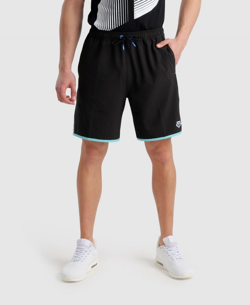 Arena Icons Teamstripe Bermuda Kurze Hose Schwarz Weiß | LJC69W-988