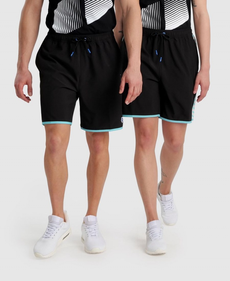 Arena Icons Teamstripe Bermuda Kurze Hose Schwarz Weiß | LJC69W-988