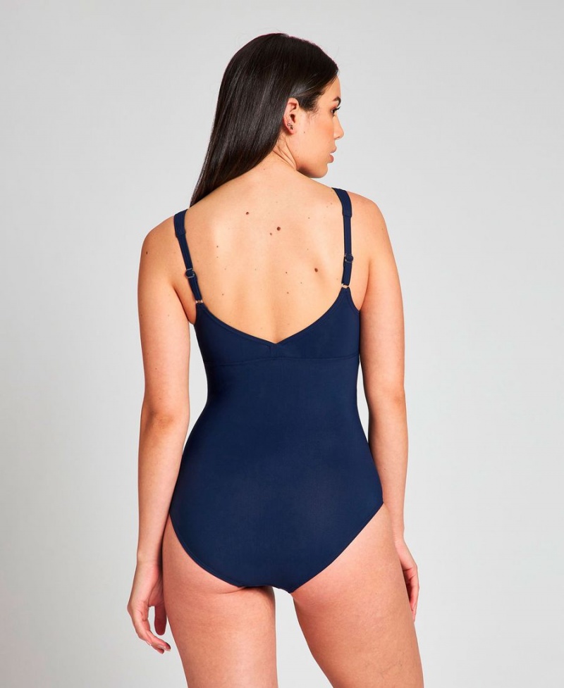 Arena Jewel Wing Back Badeanzug Navy Blau | HSB69E-865