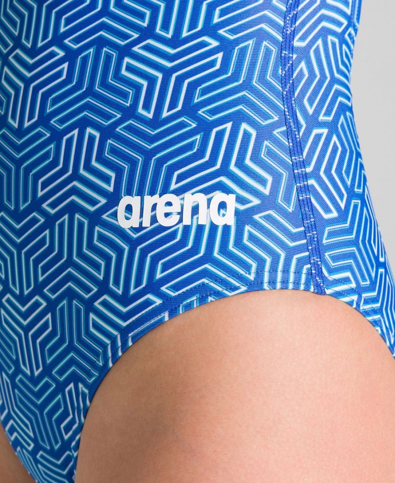 Arena Kikko Light Drop Back Badeanzug Blau Mehrfarbig | BCN41X-224