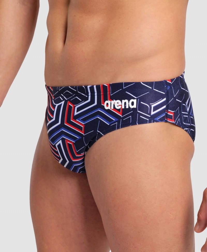 Arena Kikko Pro Schwimmhose Rot Weiß Blau | LEJ89Y-831