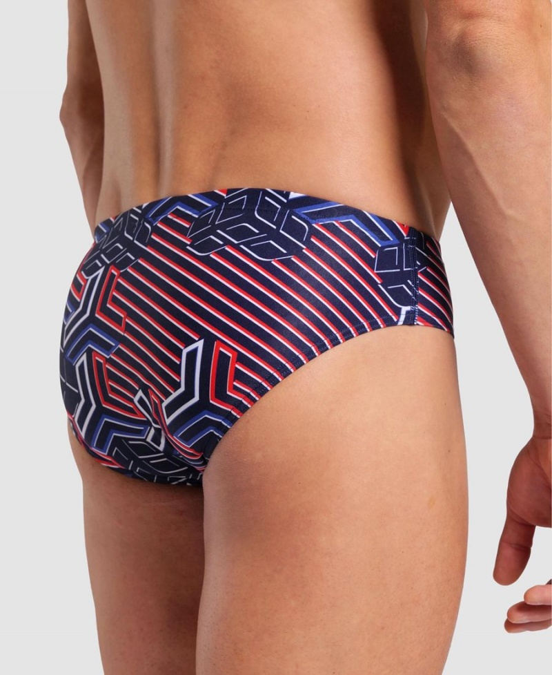 Arena Kikko Pro Schwimmhose Rot Weiß Blau | LEJ89Y-831