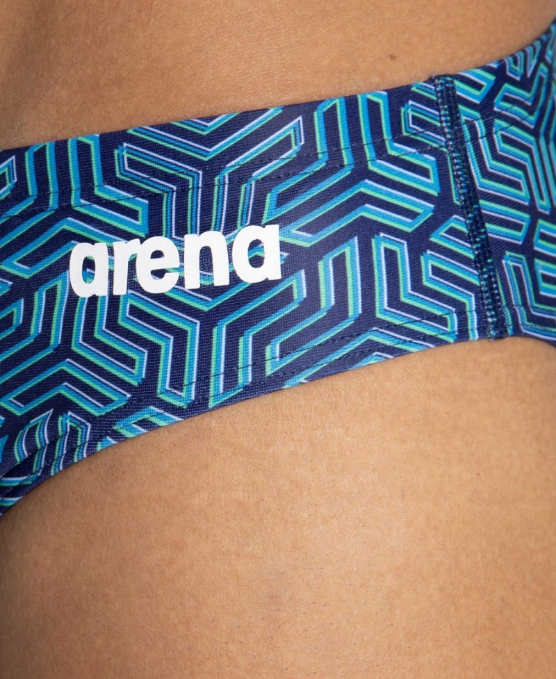 Arena Kikko Schwimmhose Navy Grün | DIM49I-559