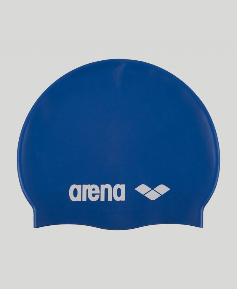 Arena Klassische Silikon Youth Badekappe Blau | WKJ82G-038