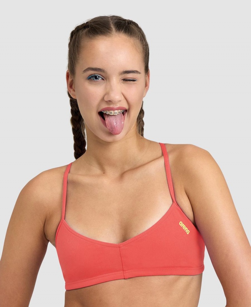 Arena Live Bandeau Bikinioberteil Rot | PPP90N-026