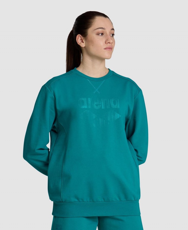 Arena Logo Crewneck Sweatshirt Grün | AEB16V-527