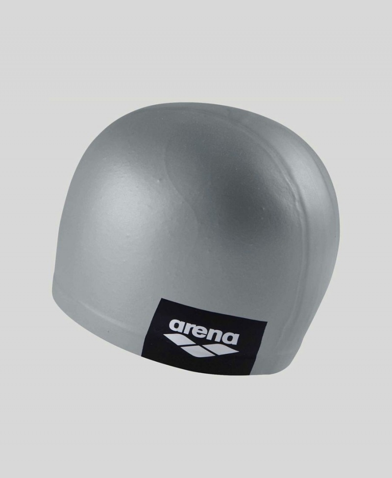 Arena Logo Moulded Silikon Badekappe Grau | SIY44N-707