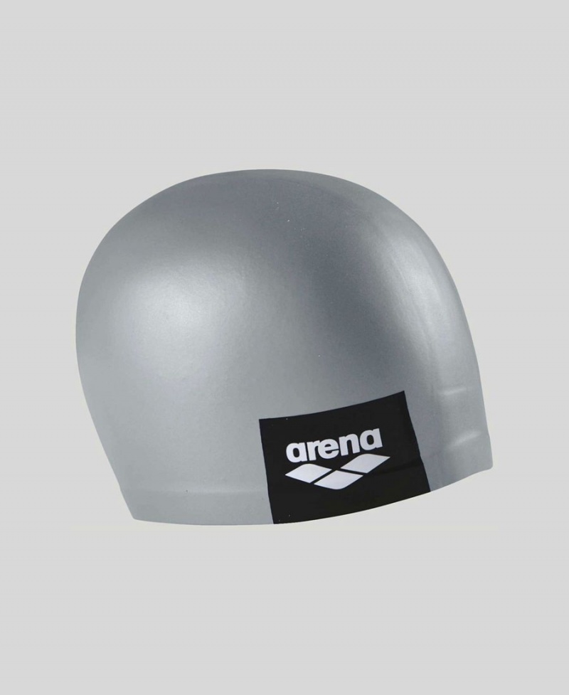 Arena Logo Moulded Silikon Badekappe Grau | SIY44N-707