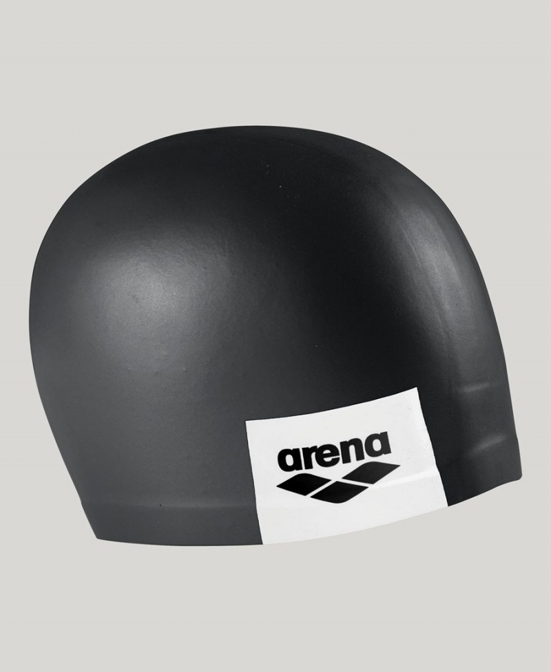 Arena Logo Moulded Silikon Badekappe Schwarz | YYW43W-120