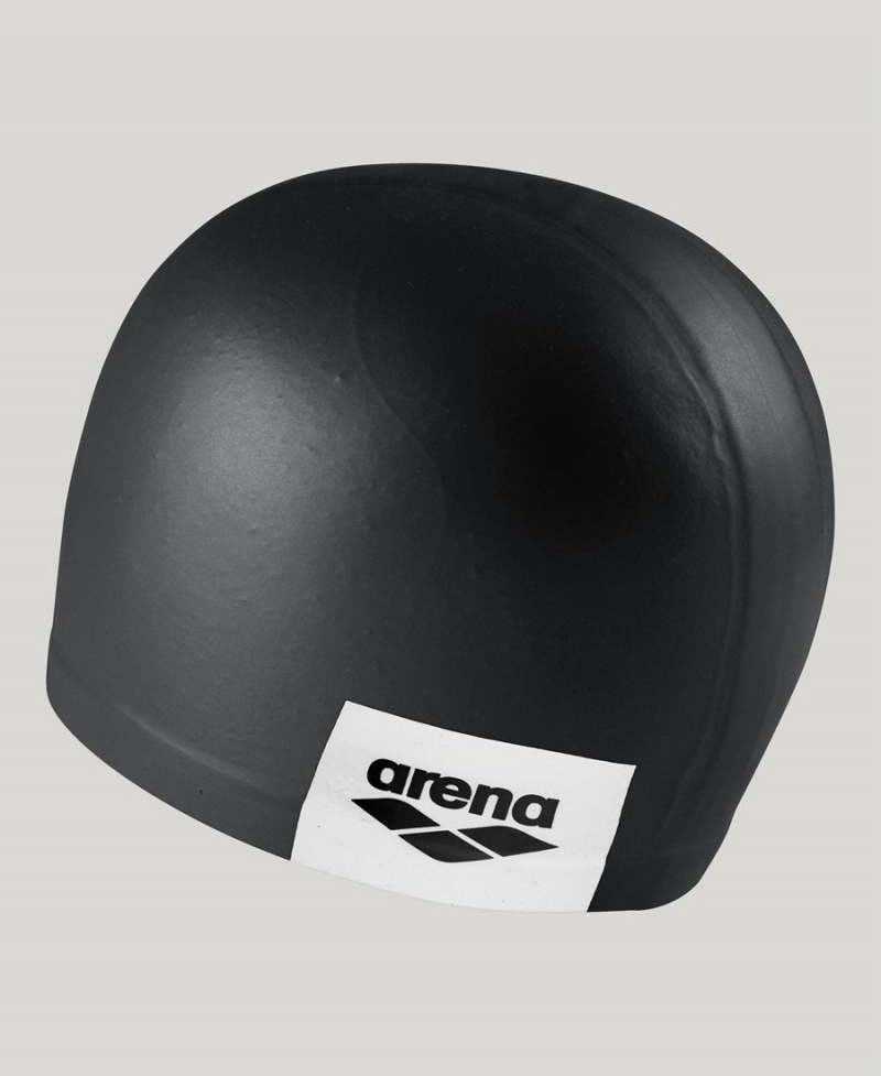 Arena Logo Moulded Silikon Badekappe Schwarz | YYW43W-120