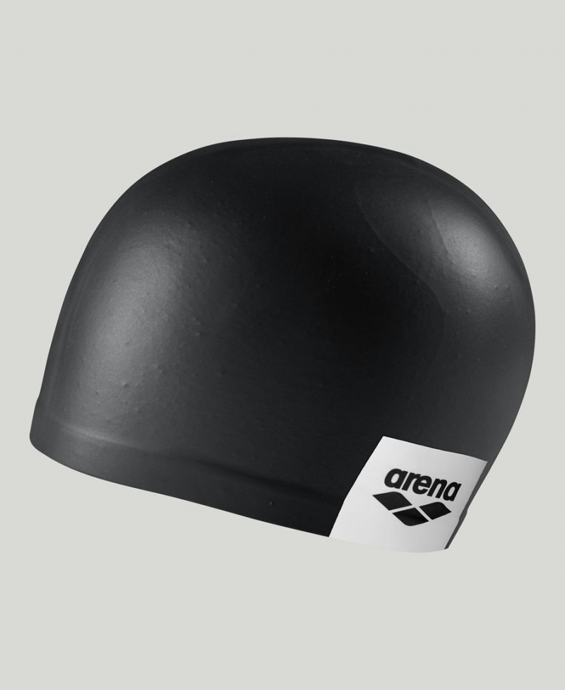 Arena Logo Moulded Silikon Badekappe Schwarz | YYW43W-120